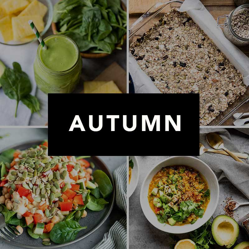 Autumn 21-day plant-based recipes for a cleanse.